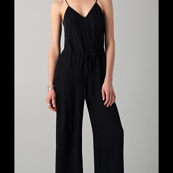 black silk jumpsuit